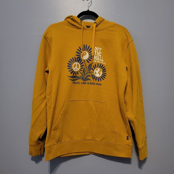 Vans Hoodie In Our Hands Pullover Golden Yellow Size Medium Skater Streetwear - Picture 14 of 16